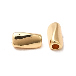 Real 18K Gold Plated Brass Beads, Beans, Real 18K Gold Plated, 7x3.5x3.5mm, Hole: 1.5mm
