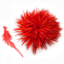 Red Fashion Feather Costume Accessories, Red, 120~160x10~21mm, about 700~800pcs/bundle