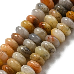 Crazy Agate Natural Crazy Agate Beads Strands, Rondelle, 4~4.5x2~2.5mm, Hole: 1.2mm, about 155~163pcs/strand, 15.24''~15.31''(38.7~38.9cm)