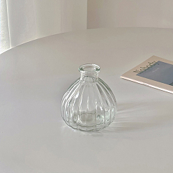 Clair Mini vase en verre, accessoires de maison de poupée micro paysage, faire semblant de décorations d'accessoires, clair, 73x82mm, diamètre intérieur: 18 mm