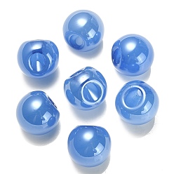 Bleu Royal Perles acryliques opaques, ronde, top foré, bleu royal, 19x19x19mm, Trou: 3mm