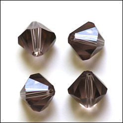 Gris Foncé Imitations de perles de cristal autrichien, grade de aaa, facette, Toupie, gris foncé, 8x8mm, Trou: 0.9~1mm