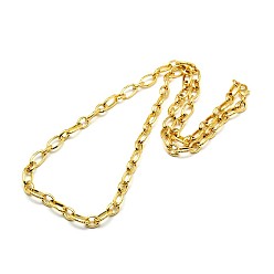 Golden Fashionable 304 Stainless Steel Engraved Vine Mother-son Chain Necklaces, with Lobster Claw Clasps, Golden, 21 inch~22 inch(53.3~55.9cm)x7mm