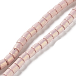 Misty Rose Spray Painted Handmade Polymer Clay Beads Strands, for DIY Jewelry Crafts Supplies, Column, Misty Rose, 6~6.5x6mm, Hole: 1.8mm, about 63~65pcs/strand, 15.43~15.87 inch(39.2~40.3cm)