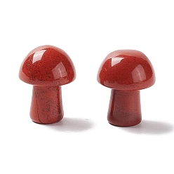 Jaspe Rouge Pierre de guasha en jaspe rouge naturel, outil de massage de grattage gua sha, pour un massage de méditation relaxant au spa, en forme de champignon, 20~21x15~15.5mm