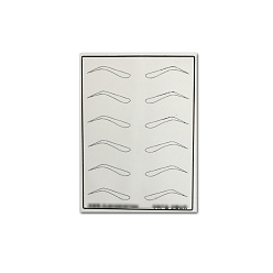 Light Grey Microblading Silicone Eyebrow Tattoo Practice Skin, Training Skin for Beginners and Experienced Tattoo Artists, Light Grey, 19.4x14.4cm