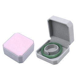 Бледно-Розовый Бархатная шкатулка, Для браслетов, квадратный, розовый жемчуг, 90x90x43 мм