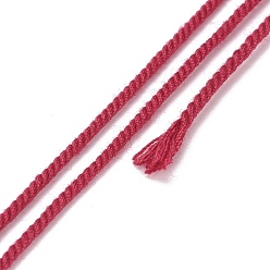 Светло-Вишневый Хлопок шнур, плетеная веревка, с бумажной катушкой, для настенного крепления, ремесла, Подарочная упаковка, светло-вишневый, 1.5 мм, около 21.87 ярдов (20 м) / рулон