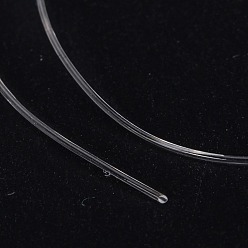 Прозрачный Корейская эластичная эластичная нить с круглыми кристаллами, для браслетов изготовление ювелирных изделий из драгоценных камней ремесло из бисера, прозрачные, 0.4 мм, около 153.1~164.04 ярдов (140~150 м) / рулон