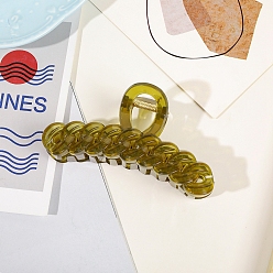 Olive Drab Large Frosted Acrylic Hair Claw Clips, Curb Chain Non Slip Jaw Clamps for Girl Women, Olive Drab, 60x110mm