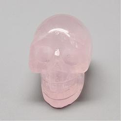 Розовый Кварц Натуральный розы украшения кварц дисплей, череп, 37~39x30~33x46~50 мм