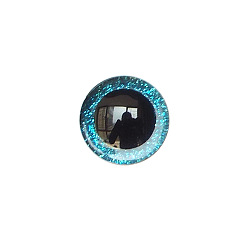 Azul Muñeca artesanal de resina ojos, Ojos de peluche, ojos de seguridad, con arandelas 2pcs, semicírculo, azul, 12 mm