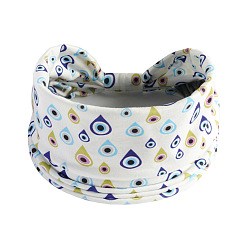 Eye Simulation Cotton Hair Bands, Wide Hair Accessories for Women, Eye Pattern, 480~800x140mm
