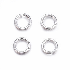 Silver 304 Stainless Steel Jump Rings, Open Jump Rings, Silver Color Plated, 20 Gauge, 4x0.8mm, Inner Diameter: 2.5mm