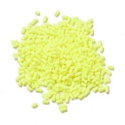 Champagne Yellow Handmade Polymer Clay Beads, No Hole, Column, Champagne Yellow, 1~6x1.5mm, about 180000pcs/1000g
