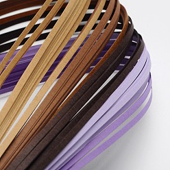 Purple 6 Colors Quilling Paper Strips, Purple, 390x5mm, about 120strips/bag, 20strips/color