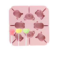 Koala Food Grade DIY Silicone Molds, Lollipop Moulds, Chocolate Hard Candy Sucker Maker, Koala/Elephant/Giraffe, 120x120x15mm