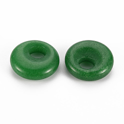 Jade Malais Malaisie naturel pendentifs en jade, disque de donut / pi, 17.5~18.5x5.5mm, Trou: 5.5mm