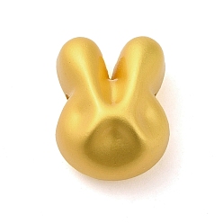 Conejo Abalorios de la aleación de zinc, color dorado mate, conejo, 13x10.5x8.5 mm, agujero: 3 mm