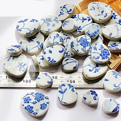 Bleu Moyen  Carreaux de mosaïque en porcelaine, carreaux de mosaïque de forme irrégulière, pour l'artisanat d'art de mosaïque de bricolage, cadres photo, triangle, bleu moyen, 15~60x5mm, environ 100 g /sachet 