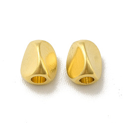 Real 24K Gold Plated Brass Bead, Cadmium Free & Lead Free, Long-Lasting Plated, Nuggets, Real 24K Gold Plated, 5x4x4mm, Hole: 2mm