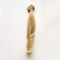Vara de Oro Peluca de muñeca de peinado romano ondulado largo de fibra de alta temperatura, para diy girl bjd makings accesorios, vara de oro, 7.87~39.37 pulgada (20~100 cm)