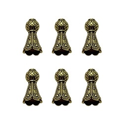 Or Antique Embouts pour cordon de style tibétain, embouts pour collier, bracelet faisant , Or antique, 17x9mm, Trou: 2mm, environ303 pcs / 500 g