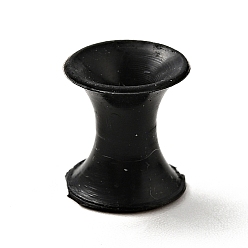 Noir Jauges de bouchons d'oreille en silicone, extenseur d'oreille tunnel pour hommes femmes, noir, 8.5x8.5mm, pin: 4 mm