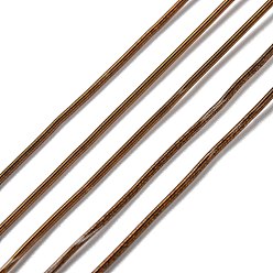 Saddle Brown French Wire Gimp Wire, Flexible Round Copper Wire, Metallic Thread for Embroidery Projects and Jewelry Making, Saddle Brown, 18 Gauge(1mm), 10g/bag