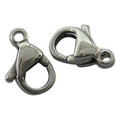Stainless Steel Color 316 Surgical Stainless Steel Lobster Claw Clasps, Stainless Steel Color, 9x6x3mm, Hole: 1mm