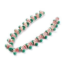 Colorful Handmade Lampwork Beads, Christmas Stocking, Colorful, 17~19x20~21x10~11mm, Hole: 1.2mm