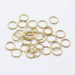 Real 18K Gold Plated 925 Sterling Silver Open Jump Rings, Round Rings, Real 18K Gold Plated, 19 Gauge, 5x0.9mm, Inner Diameter: 3mm, about 119pcs/10g
