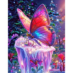 Бабочка Набор для алмазной живописи ab color «сделай сам», включая сумку со стразами из смолы, алмазная липкая ручка, поднос тарелка и клей глина, бабочка, 400x300 мм