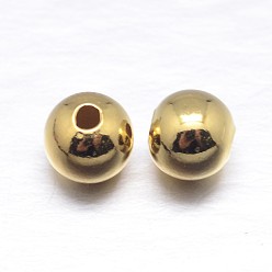 Real 18K Gold Plated Round 925 Sterling Silver Spacer Beads, Real 18K Gold Plated, 3mm, Hole: 1~1.2mm, about 333pcs/20g