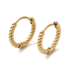 Настоящее золото 18K 304 серьги-кольца из нержавеющей стали для женщин, реальный 18 k позолоченный, 13.5x2x14 мм