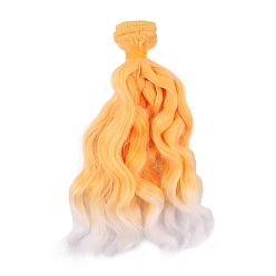 Sandy Brown Plastic Long Curly Hair Doll Wig Hair, for DIY Girls BJD Makings Accessories, Sandy Brown, 1000x150mm