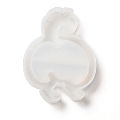 Ghost White Animal Ass/Butt Quicksand Molds, Silicone Molds, for UV Resin, Epoxy Resin Craft Making, Ghost White, 69x54x11.5mm