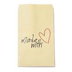 Cœur Sacs en papier d'artisanat, sacs-cadeaux, rectangle, motif de coeur, 12.5x7.15x0.03 cm