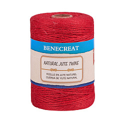 Red BENECREAT Jute Cord, Jute String, Jute Twine, for Jewelry Making, Red, 2mm, about 218.72 yards(200m)/bundle