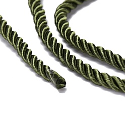 Темно-оливково-зеленый Полиэфирного корда, витой шнур, темно-оливковый зеленый, 5 мм, Около 97~100 м / пачка
