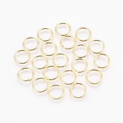 Golden Jewelry Findings, Brass Jump Rings, Cadmium Free & Lead Free, Open Jump Rings, Golden, 6x1.2mm, Inner Diameter: 3.6mm, about 8350pcs/kg