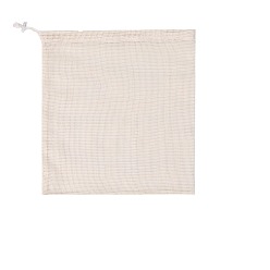Blanc Antique Pochettes de rangement rectangulaires en coton, sacs à cordon avec extrémités de cordon en plastique, blanc antique, 30x24 cm
