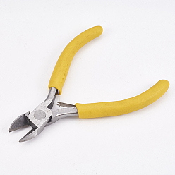 Stainless Steel Color 45# Carbon Steel Jewelry Pliers, Side Cutting Pliers, Side Cutter, Polishing, Gold, Stainless Steel Color, 10.5x8.4x0.8cm