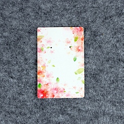 Fleur 100 Cartes d'affichage de bijoux en papier pour boucles d'oreilles et colliers, rectangle, fleur, 9x6 cm