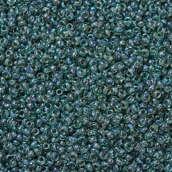 (RR4506) Espuma de mar transparente Picasso Cuentas de rocailles redondas miyuki, granos de la semilla japonés, 11/0, (rr 4506) espuma de mar transparente picasso, 11/0, 2x1.3 mm, Agujero: 0.8 mm, sobre 5500 unidades / 50 g