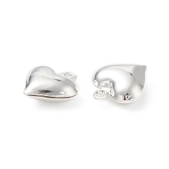Silver 304 Stainless Steel Pendants, Hollow Heart, Silver, 13x11.5x4.8mm, Hole: 1.2mm