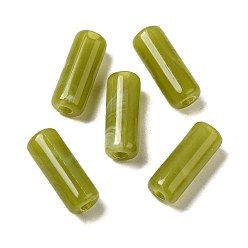 Olive Transparent Acrylic Beads, Column, Olive, 18x7mm, Hole: 2.5mm, about 787pcs/500g