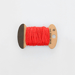 Rouge Corde de jute, chaîne de jute, ficelle de jute, 3 plis, pour la fabrication de bijoux, rouge, 2mm, environ 10.93 yards (10m)/planche