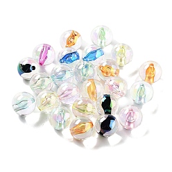 Mixed Color Transparent Acrylic Beads, Bead in Bead, Round, Mixed Color, 13.5mm, Hole: 2.3mm