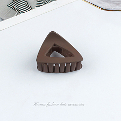 Coffee Frosted Acrylic Hair Claw Clips, Triangle Non Slip Jaw Clamps for Girl Women, Coffee, 45x34mm
